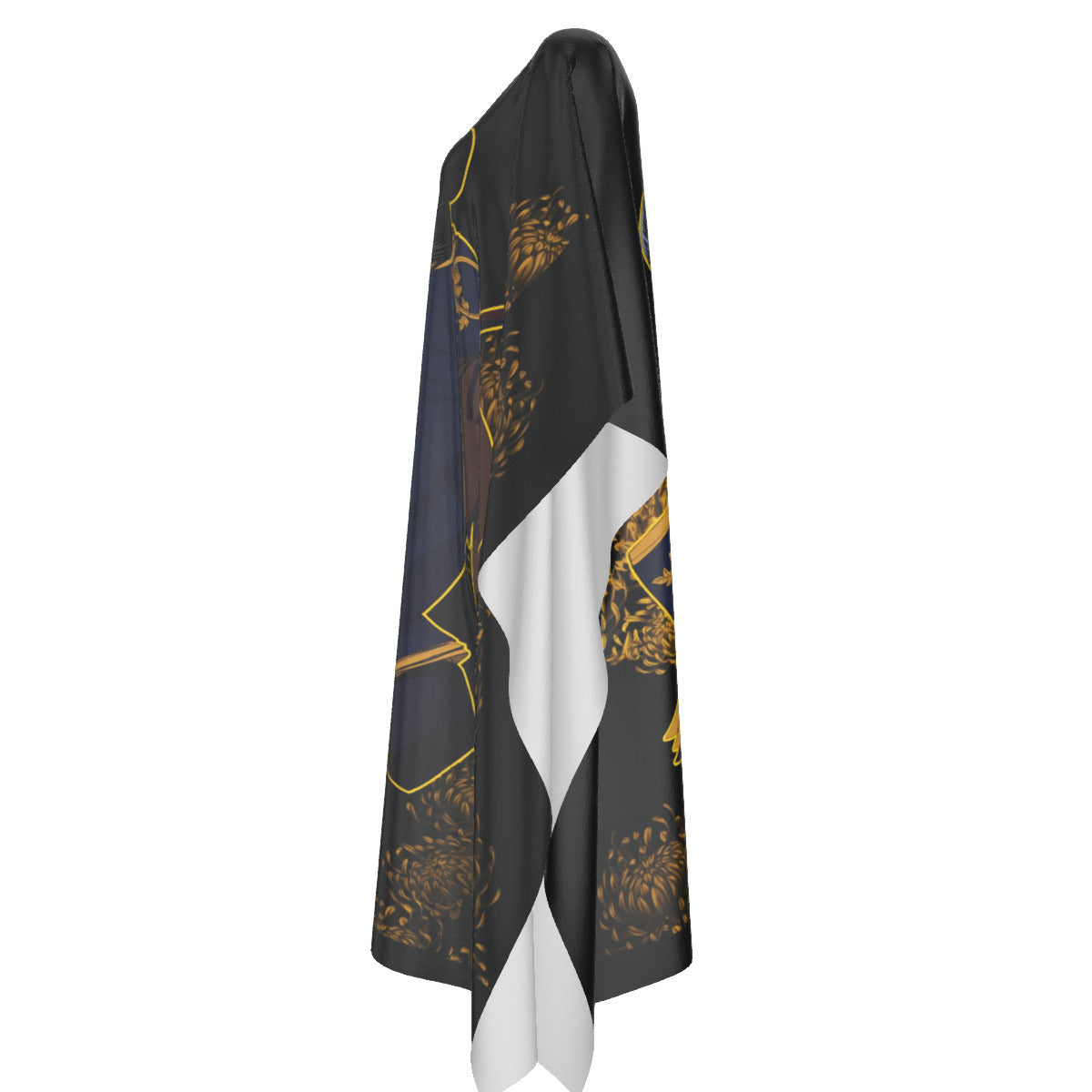 Her Sword Among the Chrysanthemum — Faux Silk Kaftan