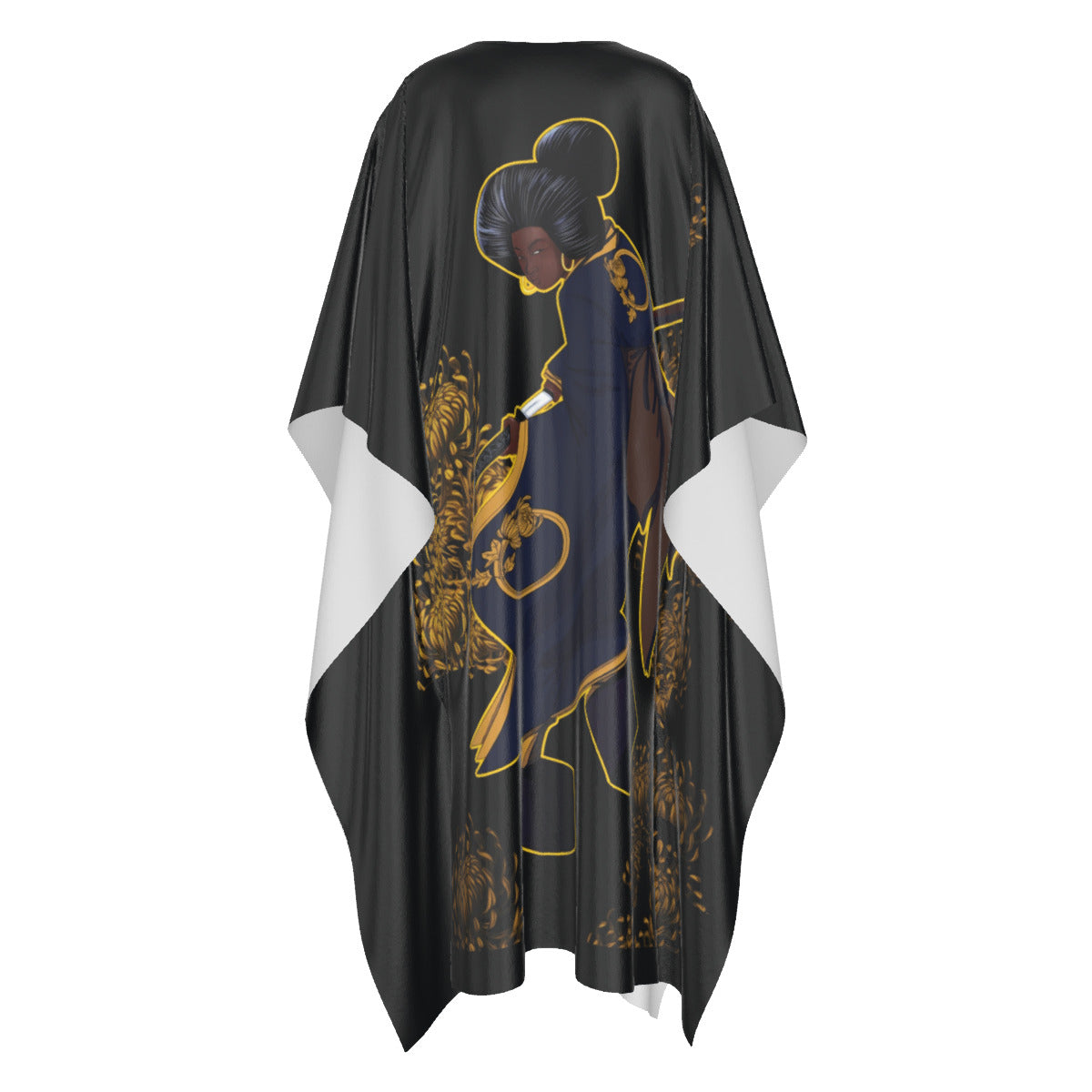 Her Sword Among the Chrysanthemum — Faux Silk Kaftan