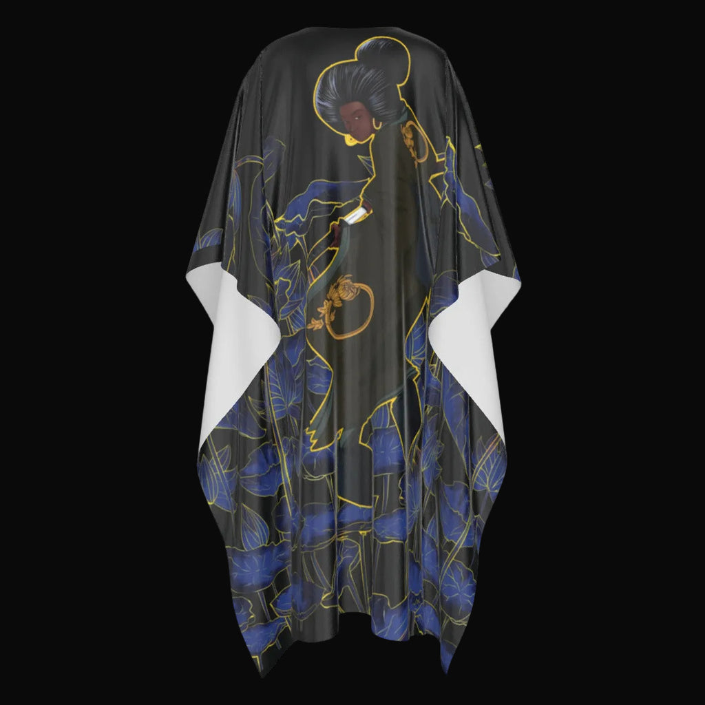 Her Sword and blue lotus— Faux Silk Kaftan