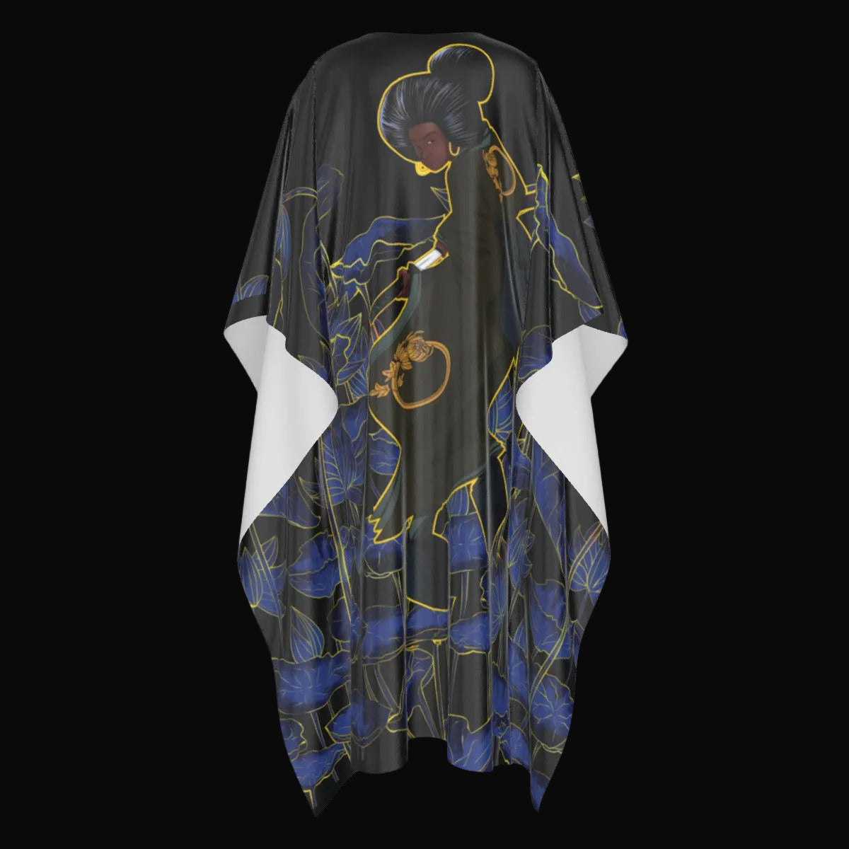 Her Sword and blue lotus— Faux Silk Kaftan