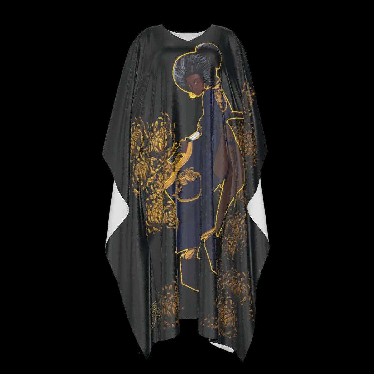 Her Sword Among the Chrysanthemum — Faux Silk Kaftan
