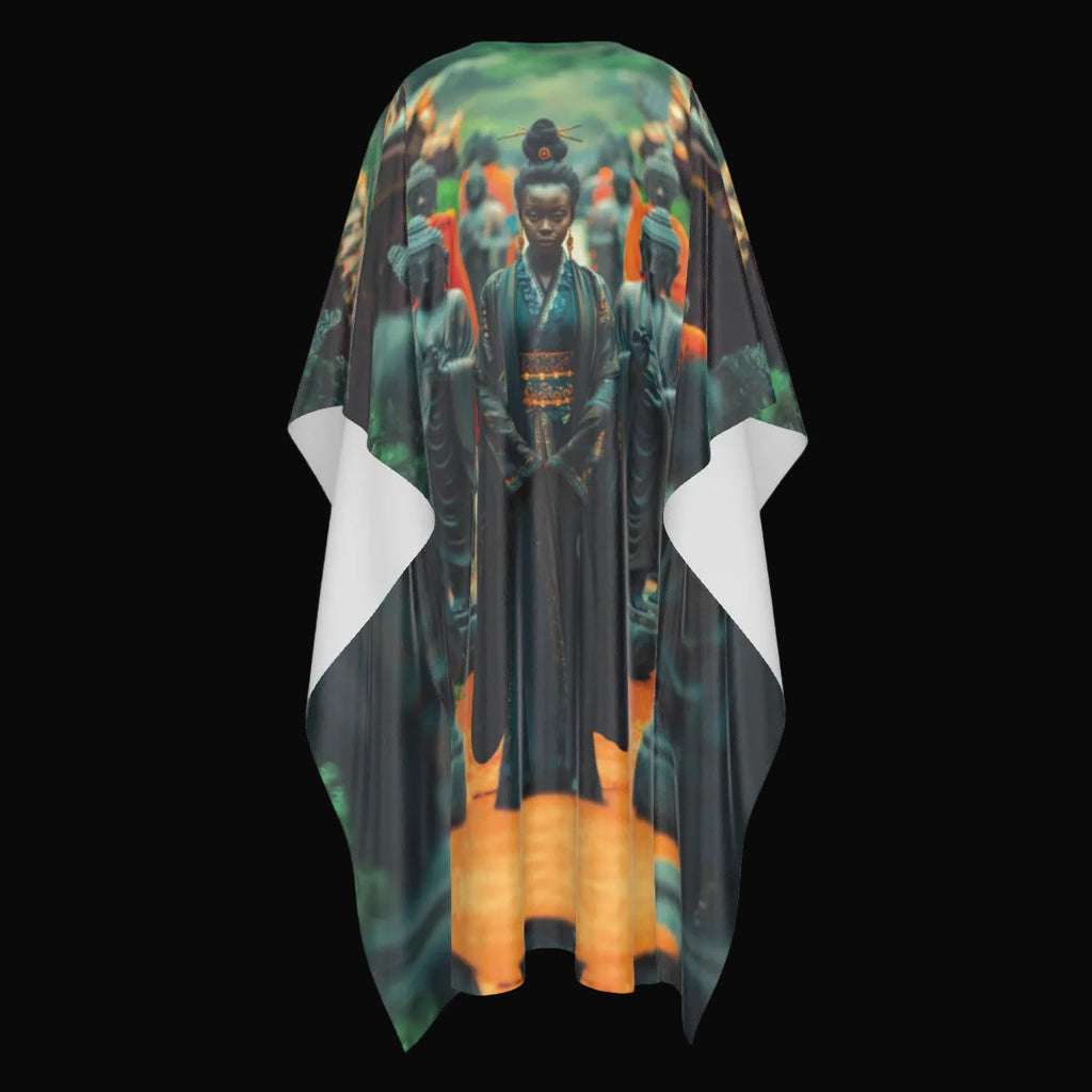 Many Budhas — Faux Silk Kaftan