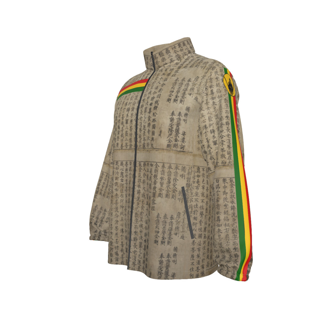 Red, Gold, Green-Heart Sutra Jacket