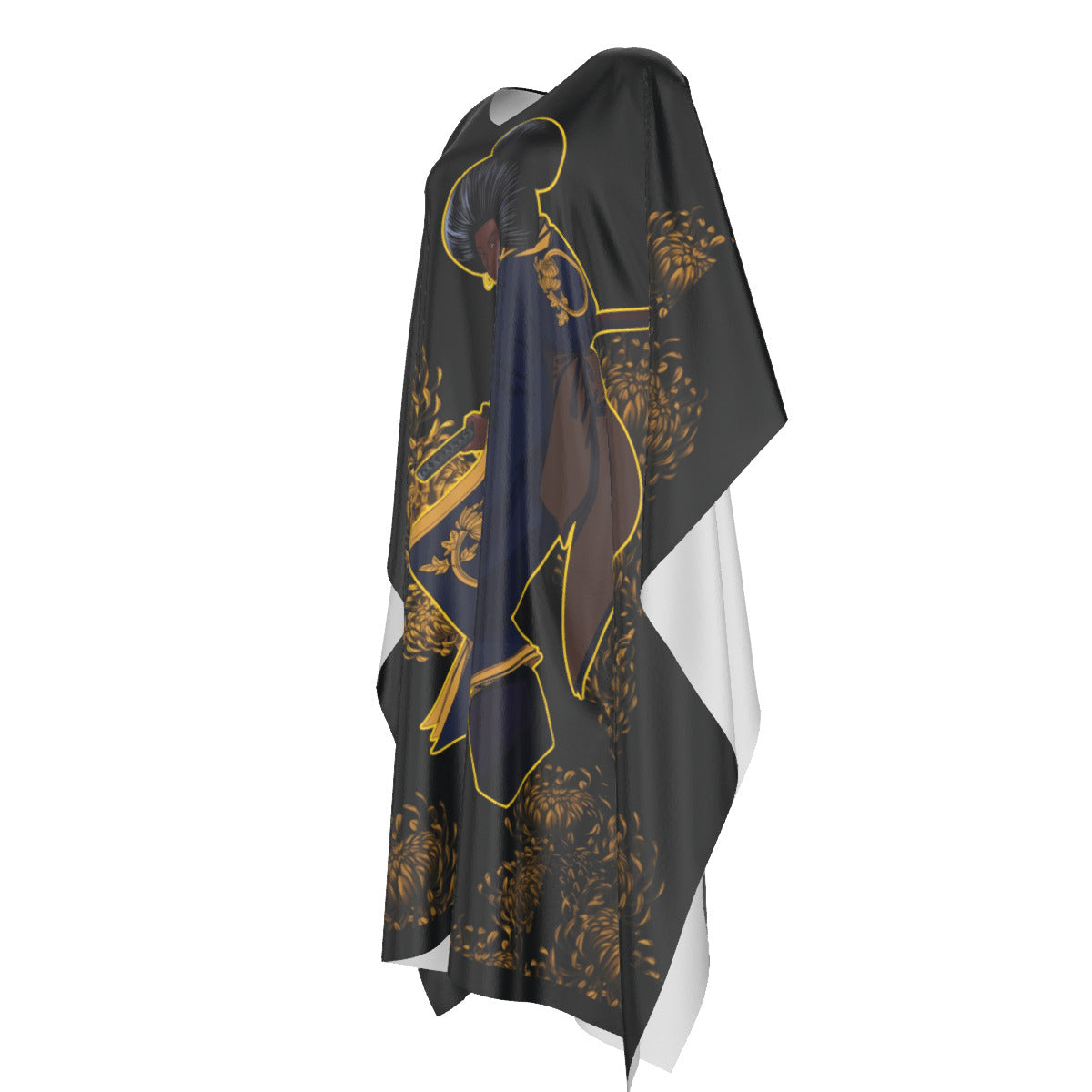 Her Sword Among the Chrysanthemum — Faux Silk Kaftan