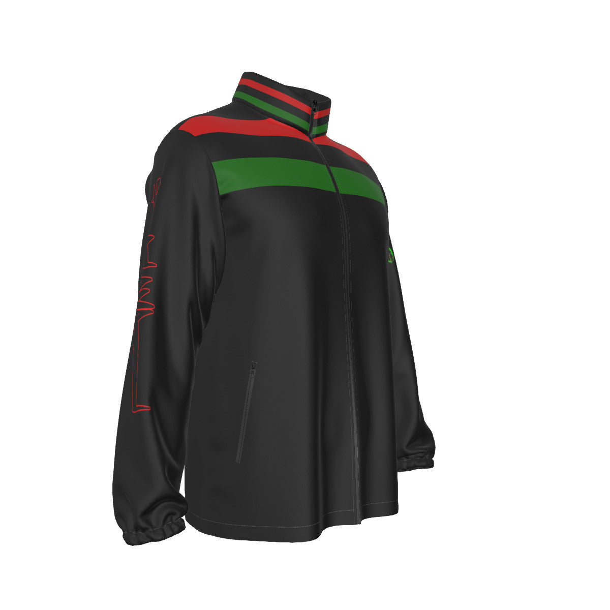 Red Black Green Jacket