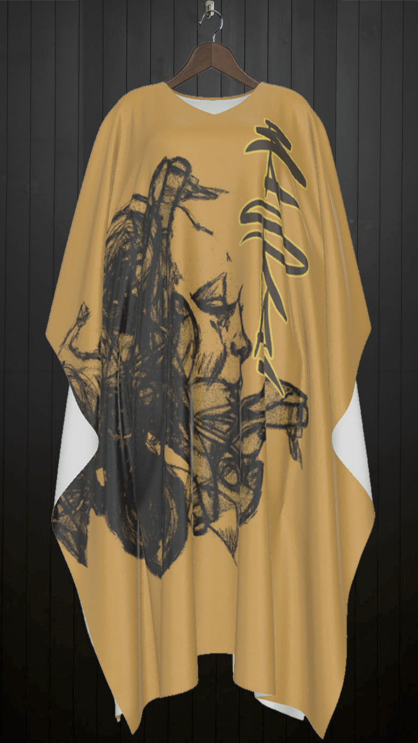 4 Million Years Before Egypt — Faux Silk Kaftan