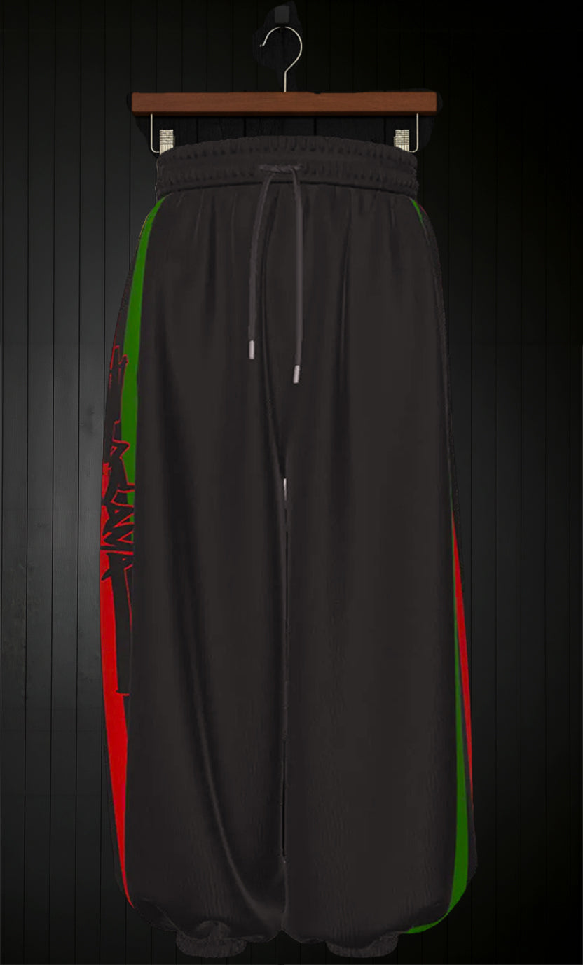 Red Black Green Pants