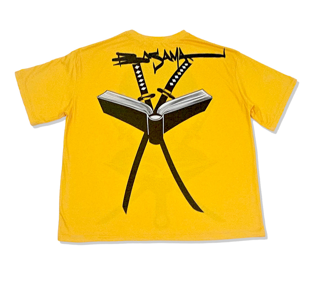 Book Club, The Blackman, Book and Sword Tee yellow