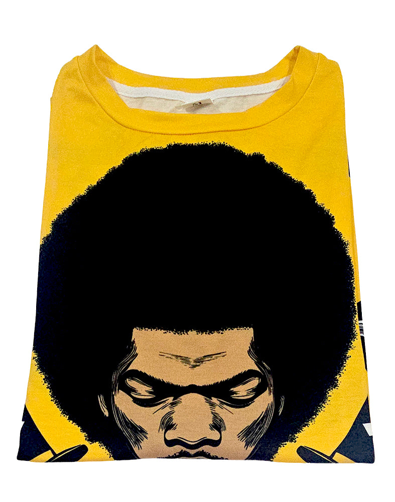 Book Club, The Blackman, Book and Sword Tee yellow