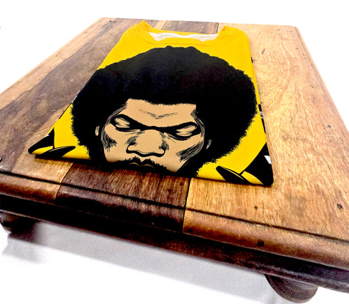 Book Club, The Blackman, Book and Sword Tee yellow