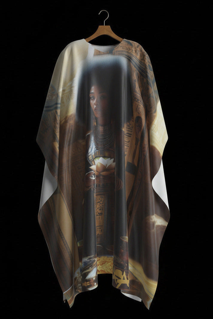 Kemetian Queen Kaftan - Holding The Lotus